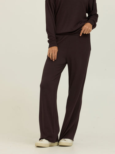 Esmeralda Feather Fleece Wide Leg Pant Womens Bottoms Sweatpants Threads 4 Thought 