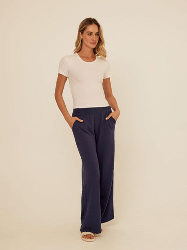 Esmeralda Feather Fleece Wide Leg Pant Threads 4 Thought 