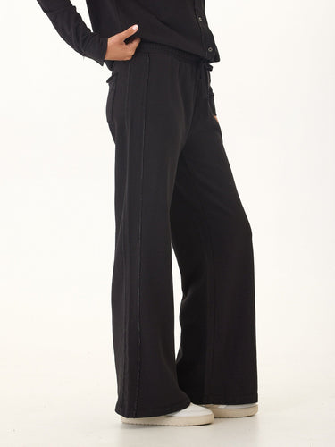 Latricia Cotton Blend Terry Wide Leg Pant Womens Bottoms Sweatpants Threads 4 Thought 