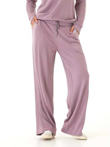 Diane Feather Fleece Satin Trim Detail Pant Womens Bottoms Sweatpants Threads 4 Thought 