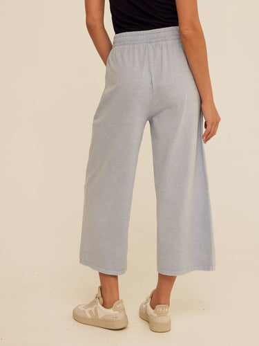 Alva Mineral Wash Eco Jersey Wide Leg Capri Pant Threads 4 Thought 