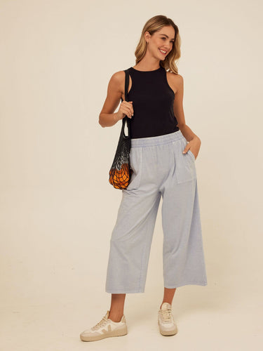 Alva Mineral Wash Eco Jersey Wide Leg Capri Pant Threads 4 Thought 