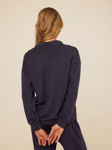 Nyla Spray Wash Modal Terry Half-Zip Pullover Womens Outerwear Sweatshirt Threads 4 Thought 
