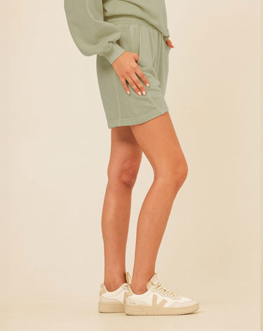 Chantel Mineral Wash Fleece Short Womens Bottoms Shorts Threads 4 Thought 