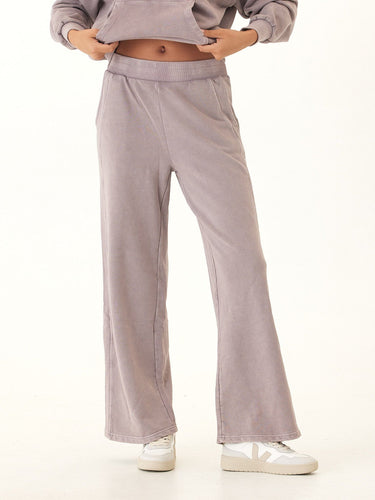 Esmeralda Mineral Wash Cotton Terry Wide Leg Pant Womens Bottoms Sweatpants Threads 4 Thought 