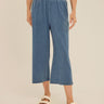 Ivanna Indigo Jersey Wide Leg Capri Pant Womens Bottoms Pants Threads 4 Thought 