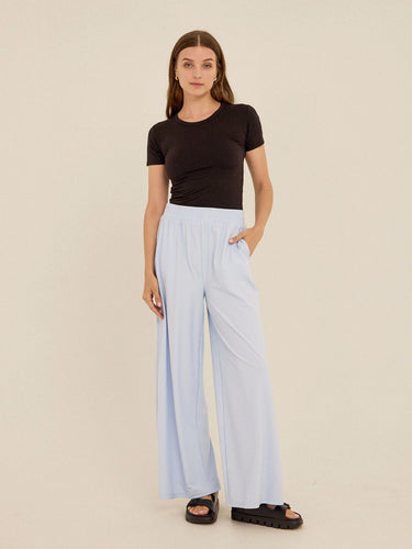 Phaedra Stretch Seersucker Wide Leg Pant Womens Bottoms Pants Threads 4 Thought 