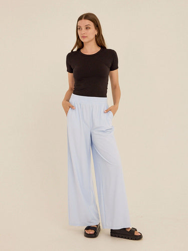 Phaedra Stretch Seersucker Wide Leg Pant Womens Bottoms Pants Threads 4 Thought 