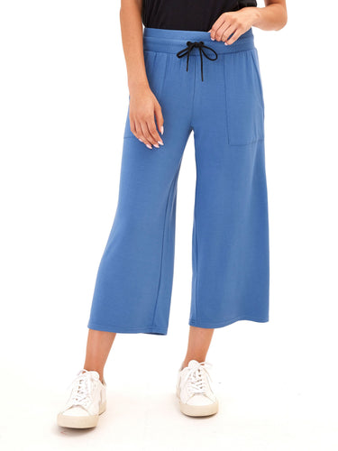 Carrie Feather Fleece Wide Leg Crop Pant 22" Womens Bottoms Pants Threads 4 Thought 
