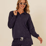 Nyla Spray Wash Modal Terry Half-Zip Pullover Womens Outerwear Sweatshirt Threads 4 Thought 