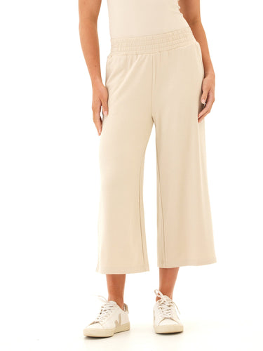 Serena Modal Terry Wide Leg Crop Pant Womens Bottoms Sweatpants Threads 4 Thought 