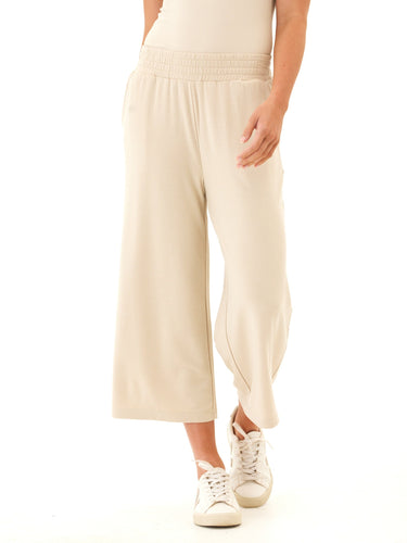 Serena Modal Terry Wide Leg Crop Pant Womens Bottoms Sweatpants Threads 4 Thought 