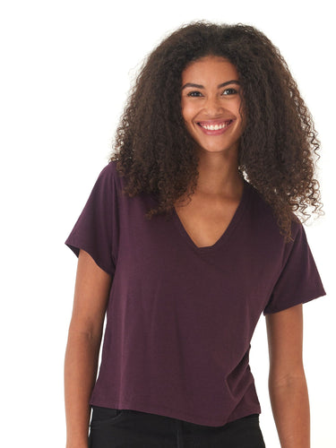 Ada Triblend V-Neck Tee Womens Tops Short Tee Threads 4 Thought 