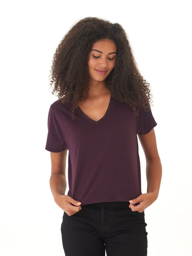 Ada Triblend V-Neck Tee Womens Tops Short Tee Threads 4 Thought 