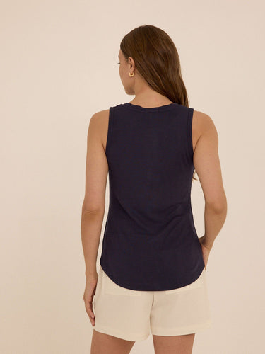 Akia Feather Rib Henley Tank Womens Tops Tanks Threads 4 Thought 