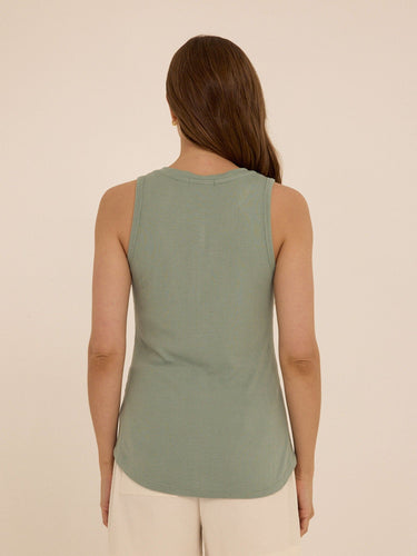 Akia Feather Rib Henley Tank Womens Tops Tanks Threads 4 Thought 