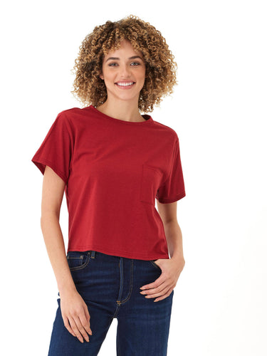 Shelbie Triblend Jersey Pocket Tee Womens Tops Short Tee Threads 4 Thought 