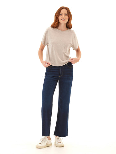 Shelbie Triblend Jersey Pocket Tee Womens Tops Short Tee Threads 4 Thought 