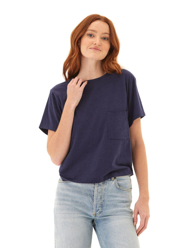 Shelbie Triblend Jersey Pocket Tee Womens Tops Short Tee Threads 4 Thought 