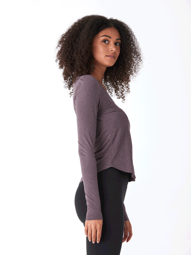 Kellie Heather Luxe Jersey Seam Detail Top Womens Tops Long Tee Threads 4 Thought 