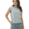 Leoni Off-Shoulder Marble Rib Top Womens Tops Short Shirt Threads 4 Thought 