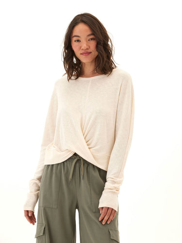 Chloe Textured Jersey Twist Dolman Top Threads 4 Thought 