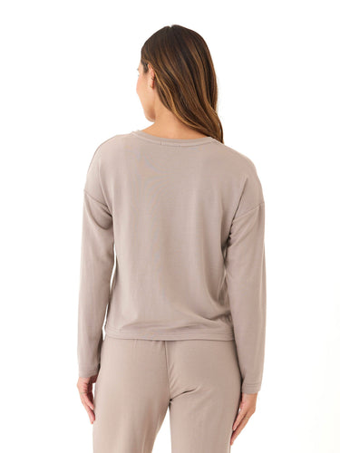 Shaina Modal Terry Pocket Long Sleeve Womens Tops Long Tee Threads 4 Thought 