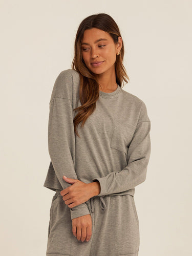 Shaina Modal Terry Pocket Long Sleeve Womens Tops Long Shirt Threads 4 Thought 