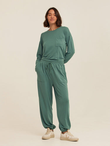 Shaina Modal Terry Pocket Long Sleeve Womens Tops Long Shirt Threads 4 Thought 