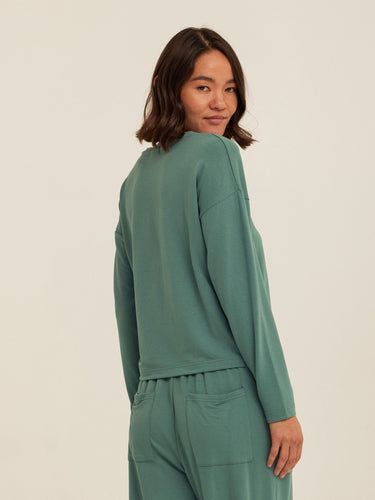 Shaina Modal Terry Pocket Long Sleeve Womens Tops Long Shirt Threads 4 Thought 