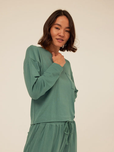 Shaina Modal Terry Pocket Long Sleeve Womens Tops Long Shirt Threads 4 Thought 