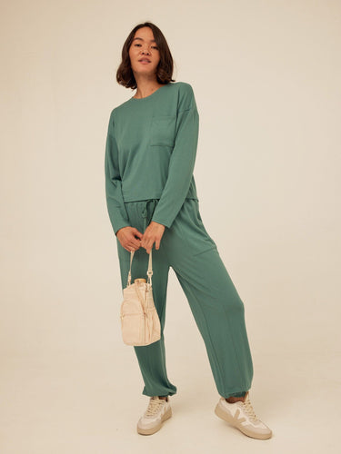 Shaina Modal Terry Pocket Long Sleeve Womens Tops Long Shirt Threads 4 Thought 