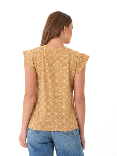 Blanche Medallion Print Linen Jersey Tee Threads 4 Thought 