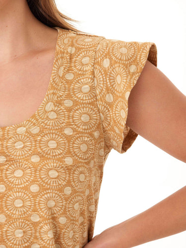 Blanche Medallion Print Linen Jersey Tee Threads 4 Thought 