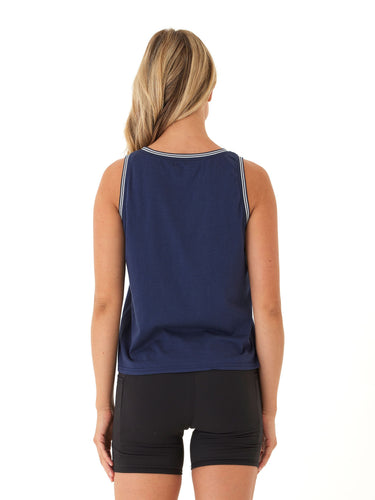 Karinne Comfort Jersey Trim Detail Tank Womens Tops Tanks Threads 4 Thought 