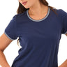 Jordana Comfort Jersey Trim Detail Tee Womens Tops Short Tee Threads 4 Thought 