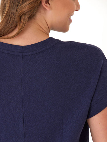 Gianna Textured Slub Jersey Twist Back Tee Threads 4 Thought 