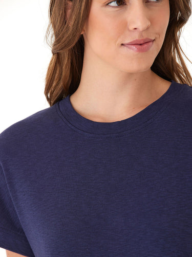 Gianna Textured Slub Jersey Twist Back Tee Threads 4 Thought 