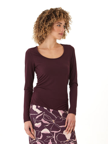 Lucia Luxe Jersey Ruched Long Sleeve Threads 4 Thought 