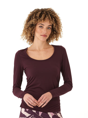 Lucia Luxe Jersey Ruched Long Sleeve Threads 4 Thought 