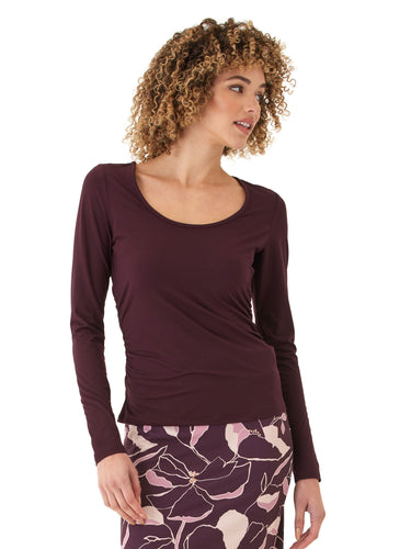 Lucia Luxe Jersey Ruched Long Sleeve Threads 4 Thought 