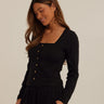 Jamila Smocked Jersey Long Sleeve Womens Tops Long Shirt Threads 4 Thought 