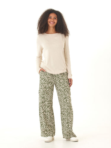 Eila Wild Floral Print Stretch Twill Wide Leg Cargo Pant Threads 4 Thought 