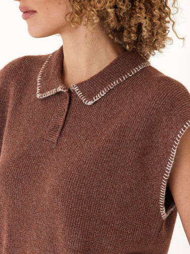 Julieta Cozy Solid Knit Sweater Polo Threads 4 Thought 