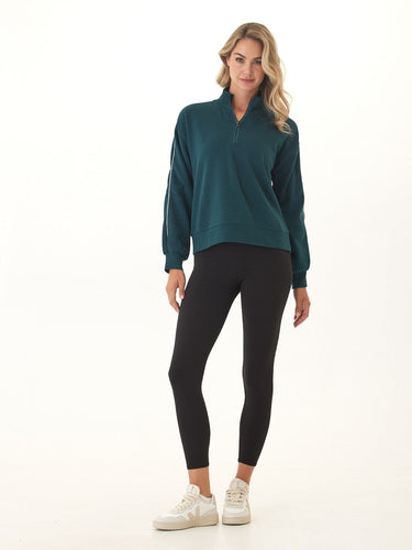 Constance Triblend Fleece Piping Detail Half Zip Pullover Threads 4 Thought 