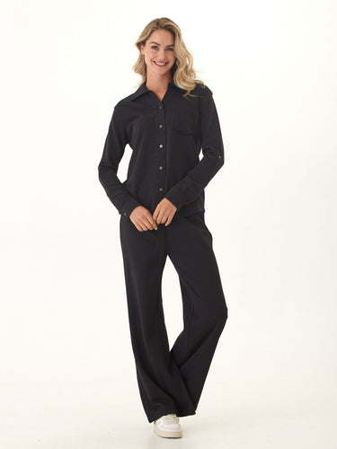 Latricia Cotton Blend Terry Wide Leg Pant Womens Bottoms Sweatpants Threads 4 Thought 