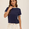 Shelbie Triblend Jersey Pocket Ringer Tee Womens Tops Short Tee Threads 4 Thought 