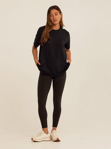 Andie Tencel Jersey Relaxed Tee Womens Tops Short Tee Threads 4 Thought 