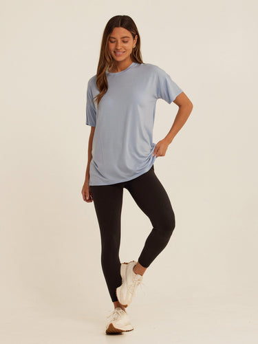 Andie Tencel Jersey Relaxed Tee Womens Tops Short Tee Threads 4 Thought 