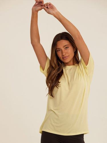 Andie Tencel Jersey Relaxed Tee Womens Tops Short Tee Threads 4 Thought 